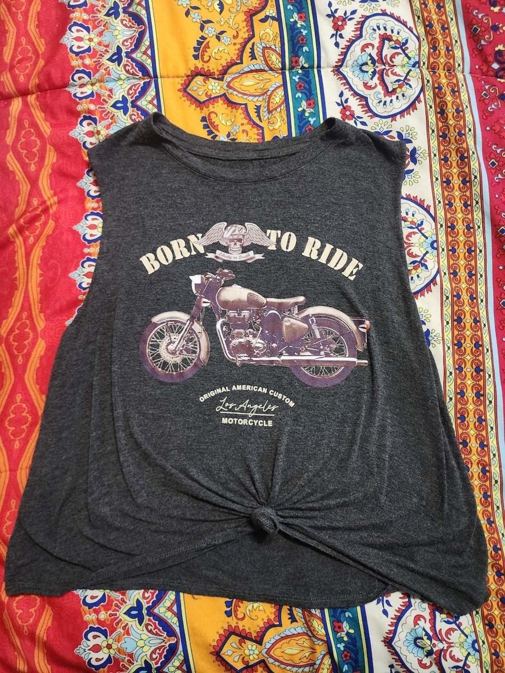 Sleevless Crop Top Motorcycle Size Xl
